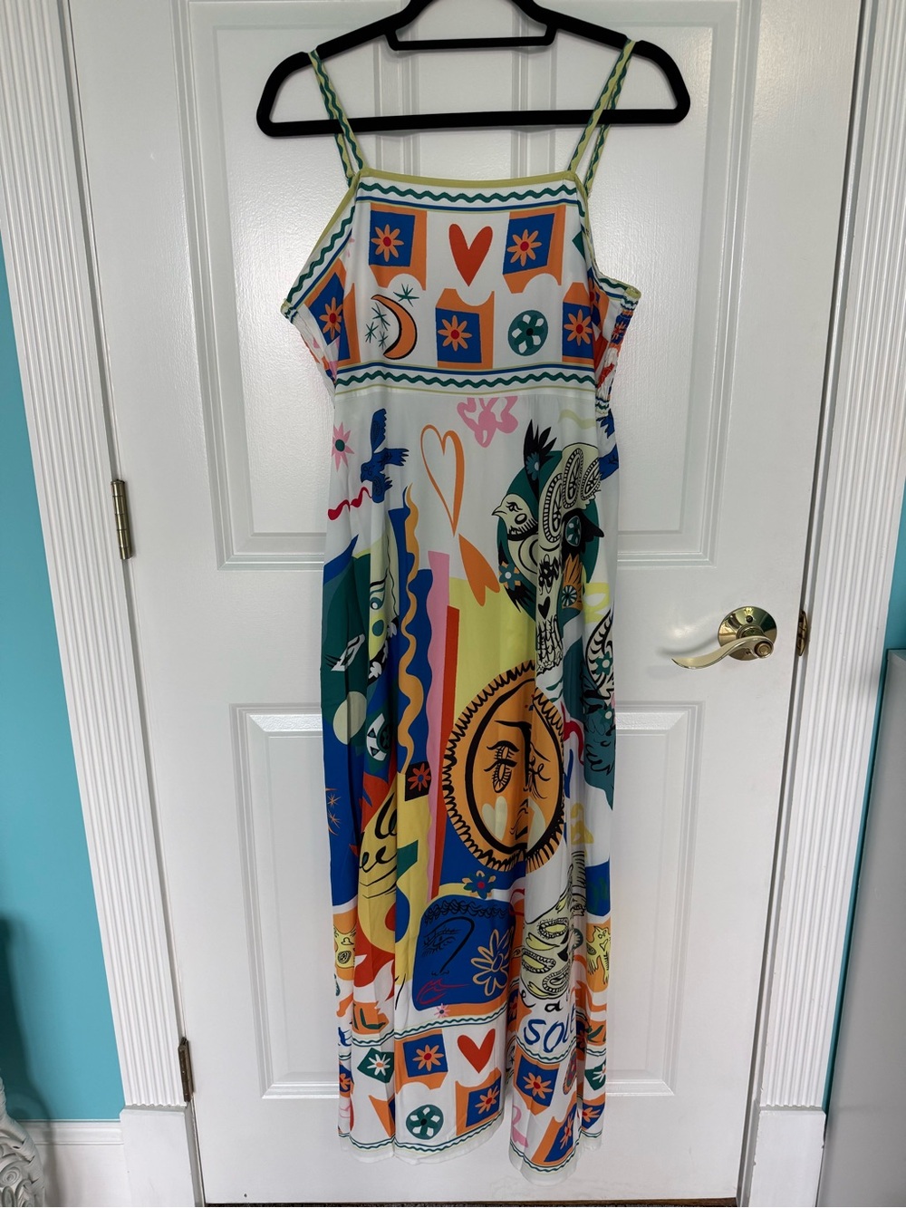 NWOT Europe Summer Printed Silky Dress